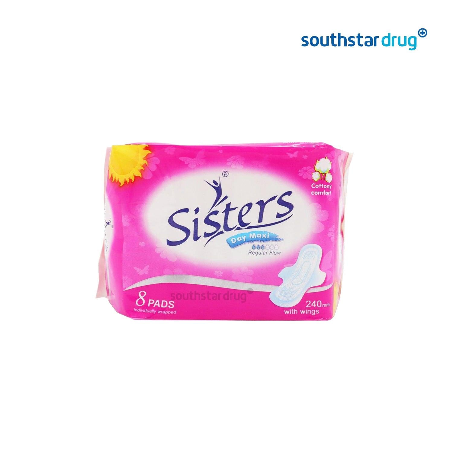 Sisters Day Maxi Silk Floss Regular Flow With Wings - 8s - Southstar Drug