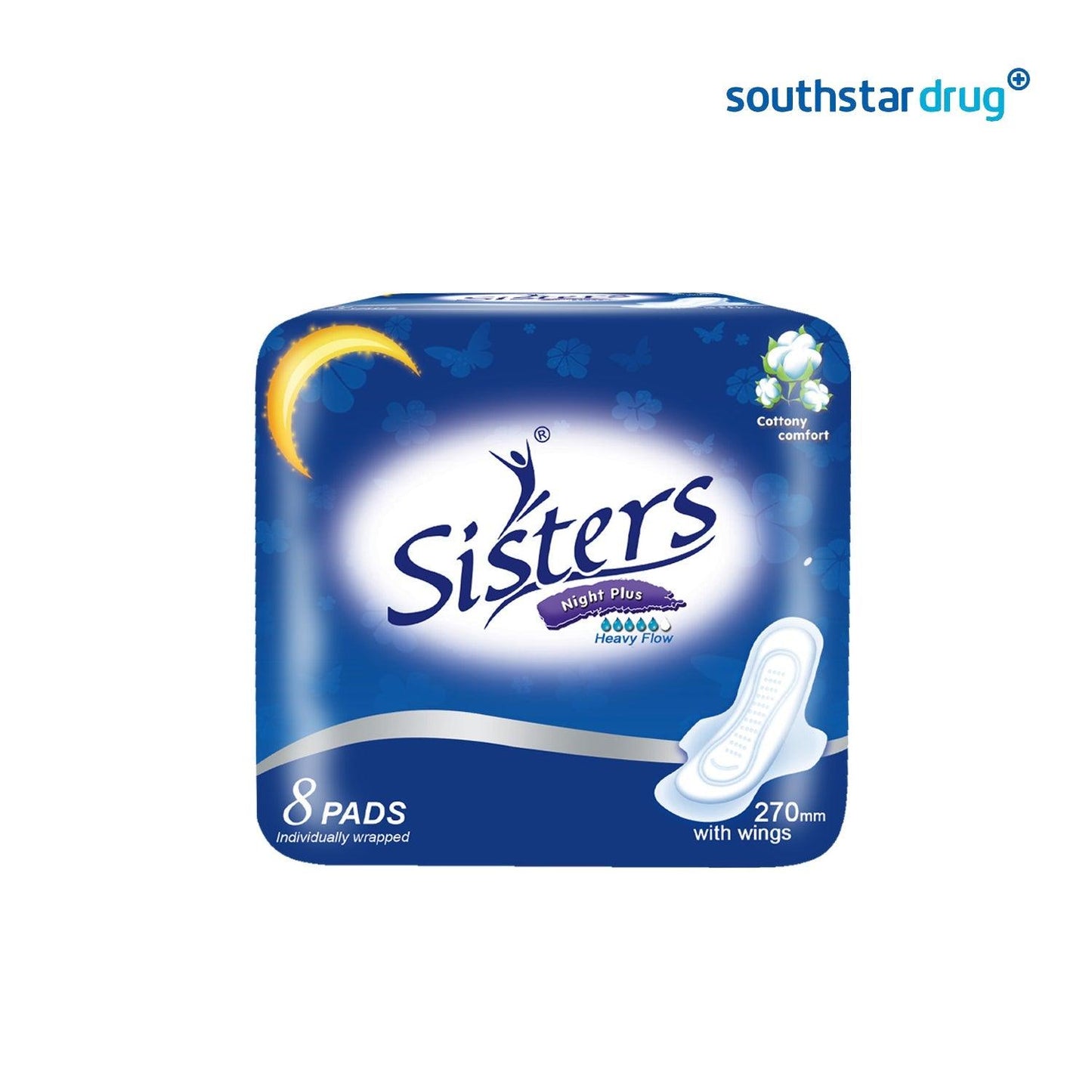 Sisters Napkin Night Silk Floss - 8s - Southstar Drug