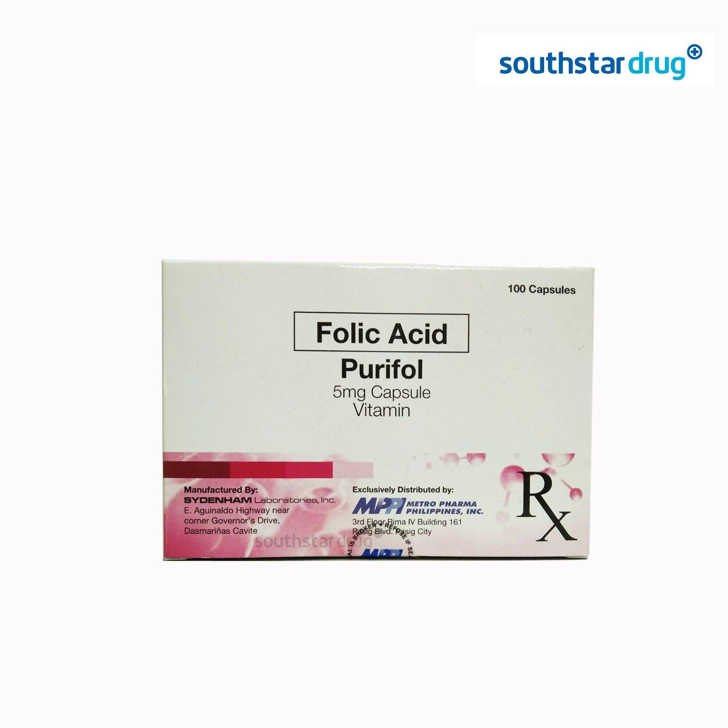 Rx: Purifol 5mg Capsule - Southstar Drug