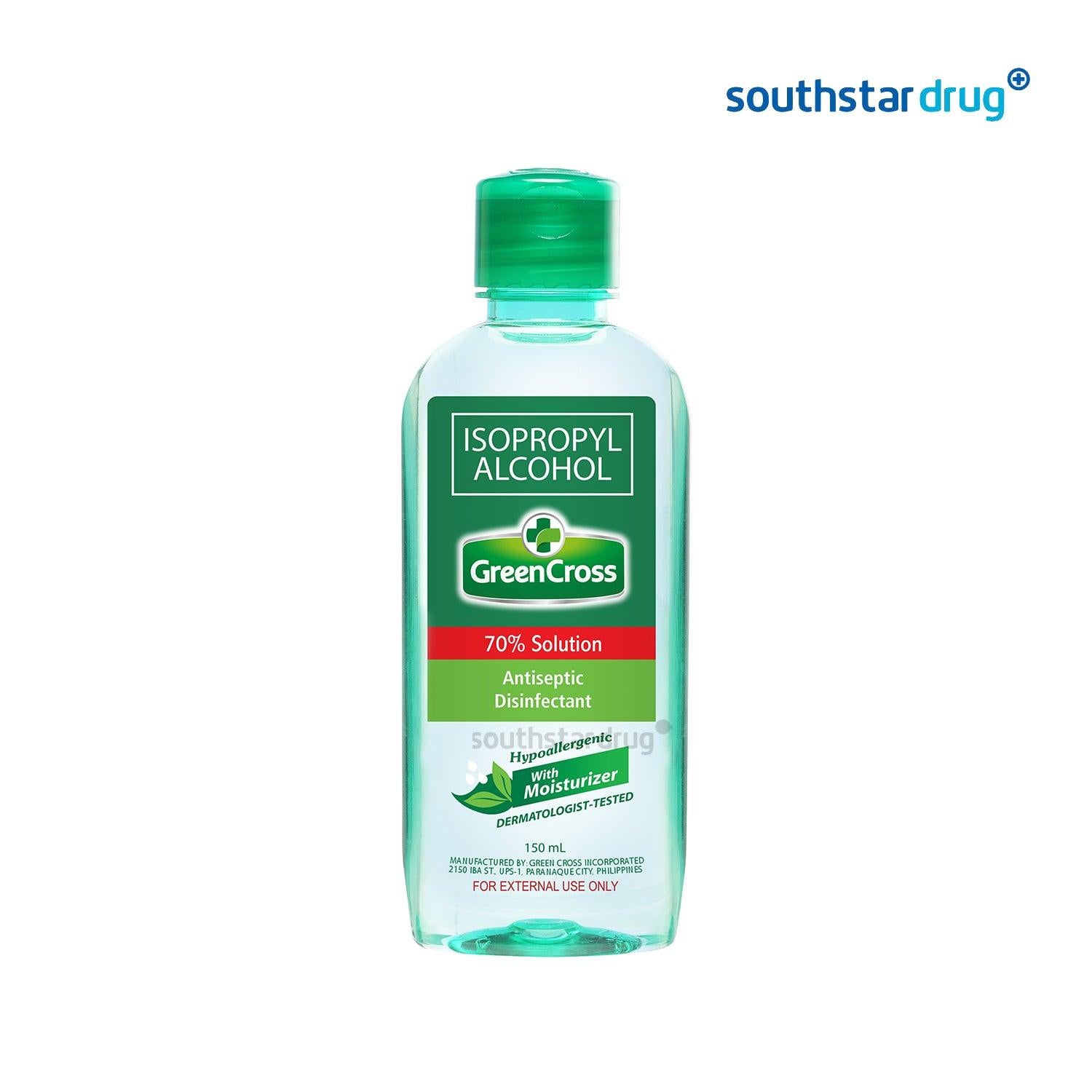 Green Cross 70% Solution With Moisturizer Isopropyl Alcohol 150ml - Southstar Drug