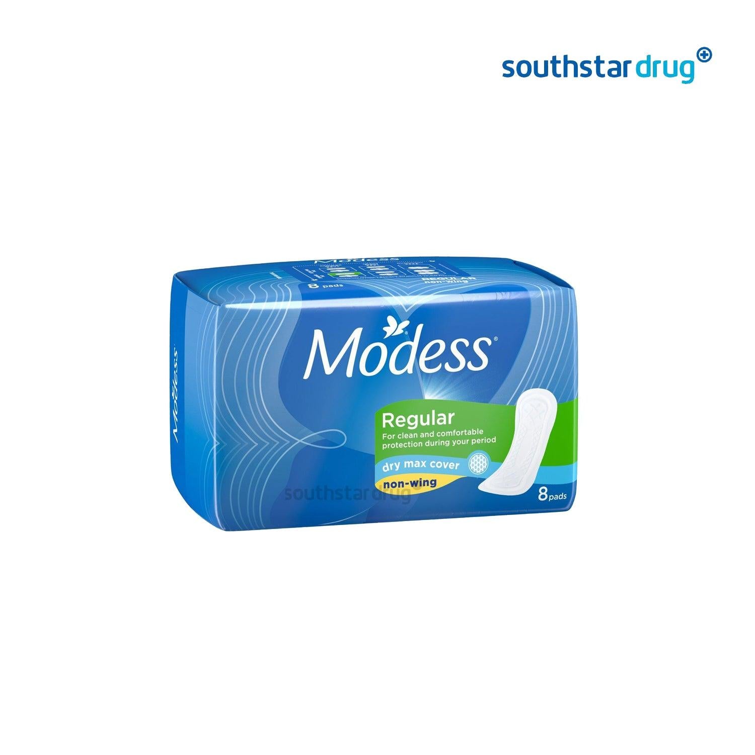 Modess Non - Wing Dry Max Cover Napkin - 8s - Southstar Drug