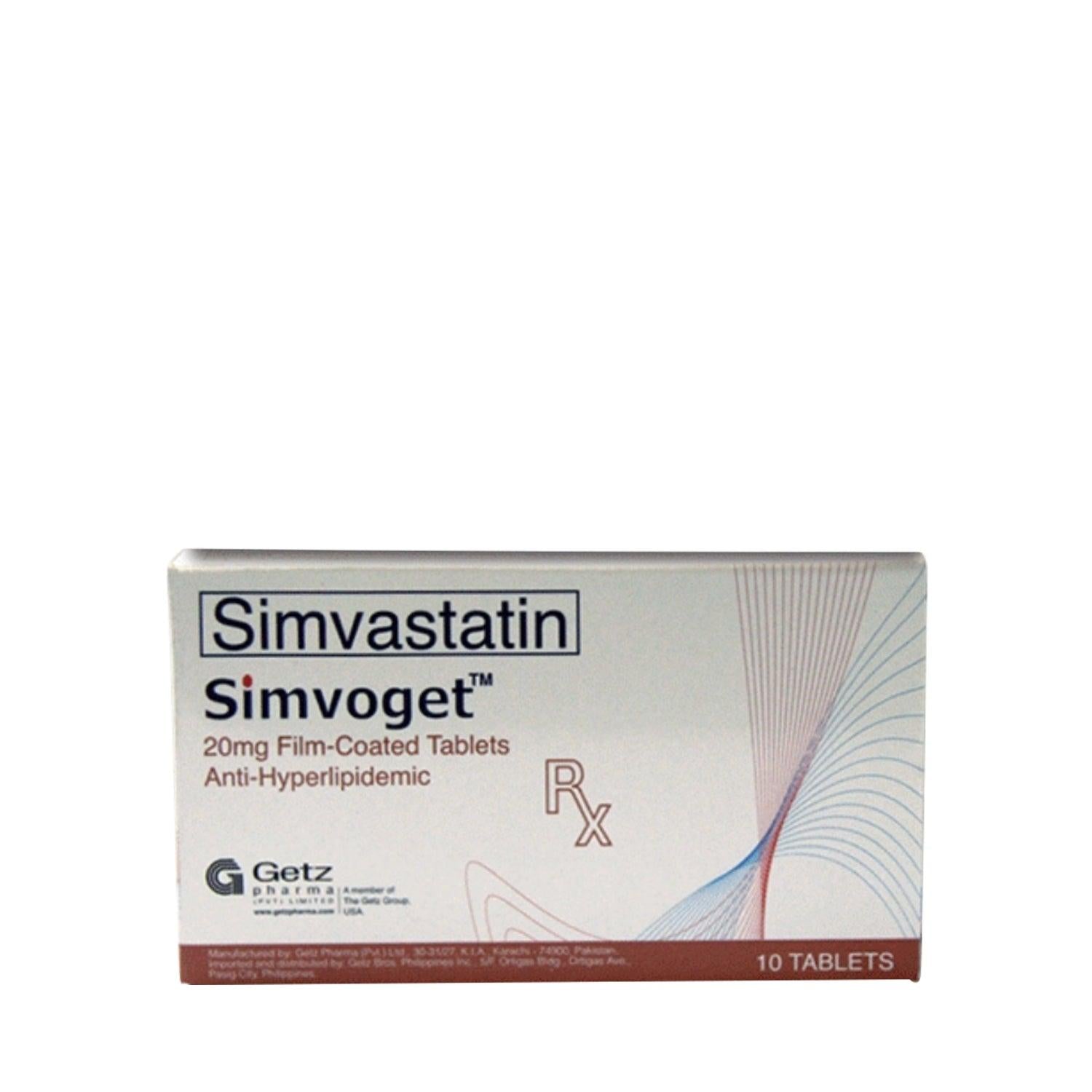 Rx: Simvoget 20mg Tablet - Southstar Drug