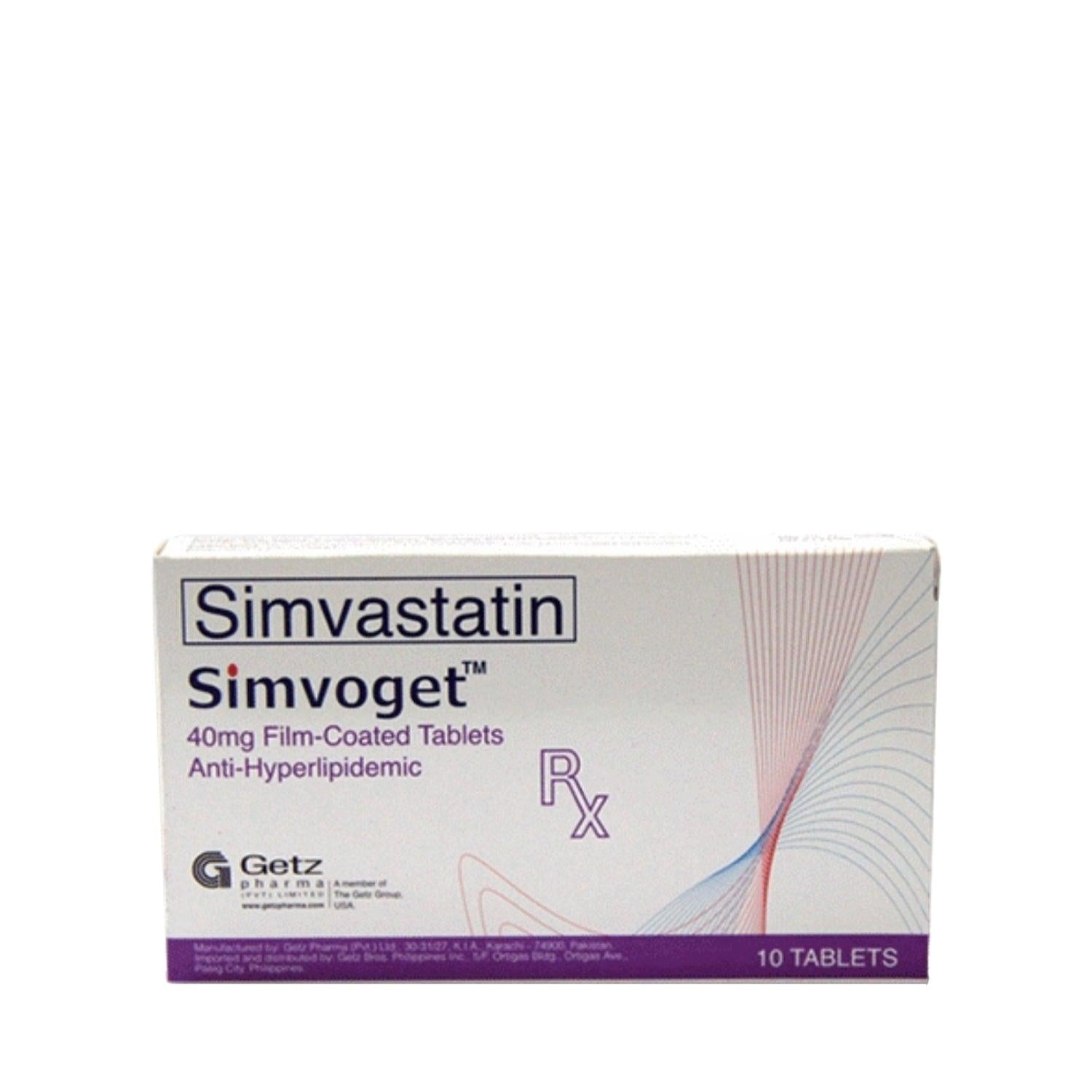 Rx: Simvoget 40mg Tablet - Southstar Drug