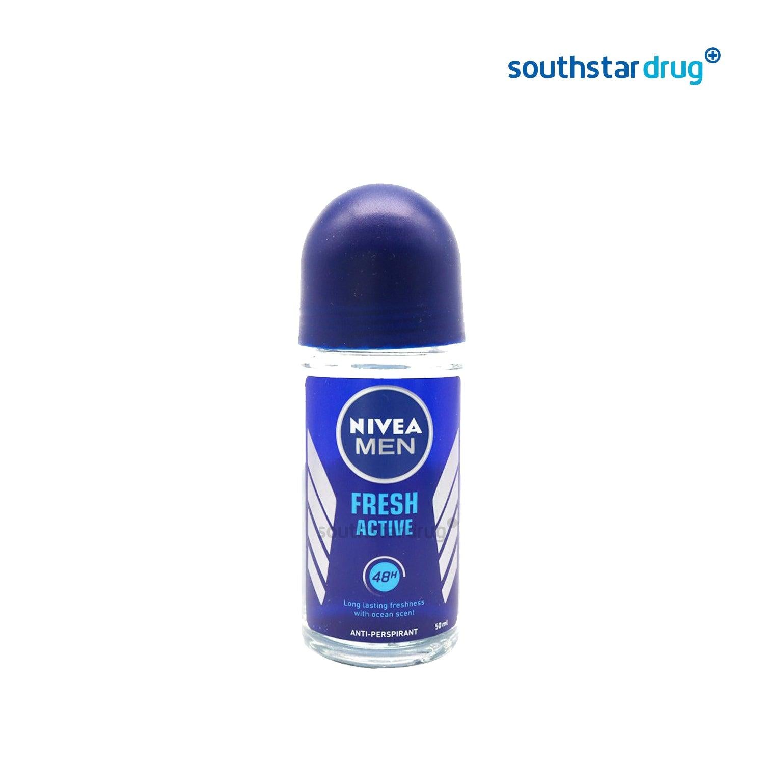 Nivea Men Fresh Active 50ml Roll On - Southstar Drug