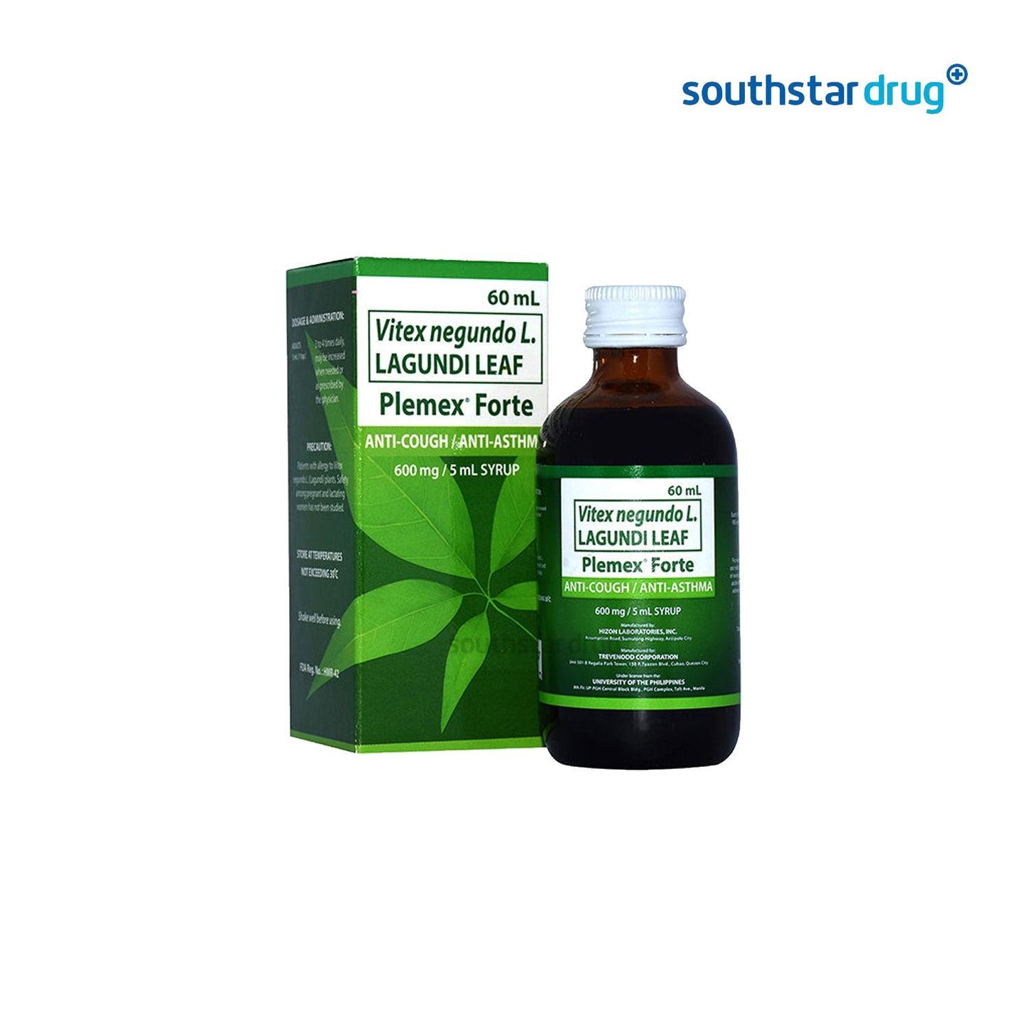 Plemex Forte 600mg / 5ml 60ml Syrup - Southstar Drug