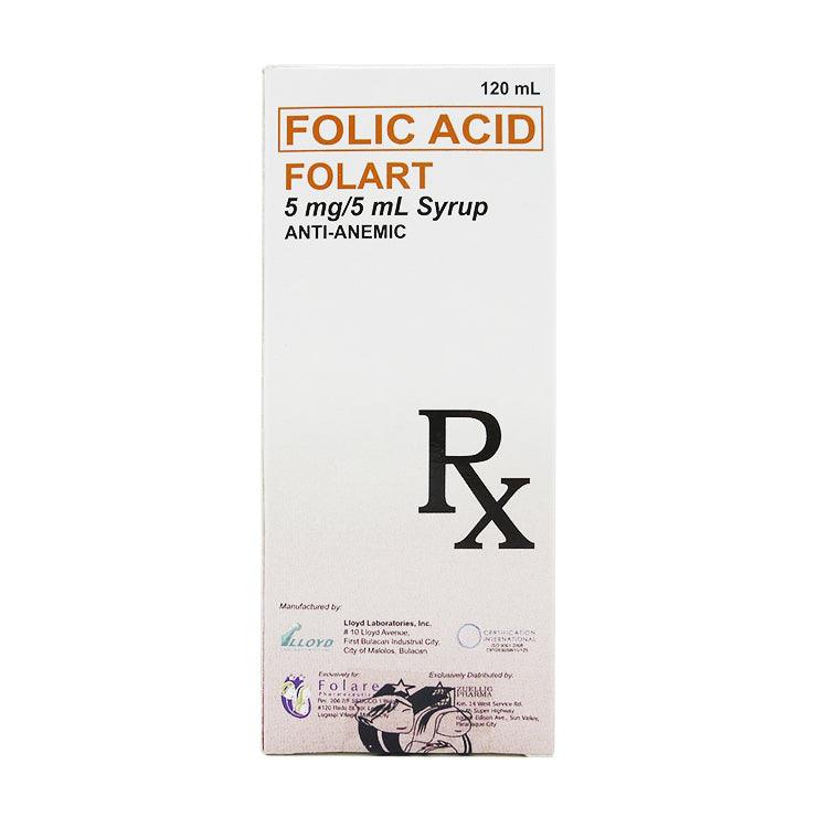 Folart 5mg / 5ml 120ml Syrup - Southstar Drug