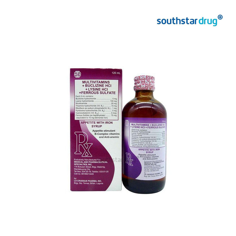 Appetite with Iron 120 ml Syrup - Southstar Drug