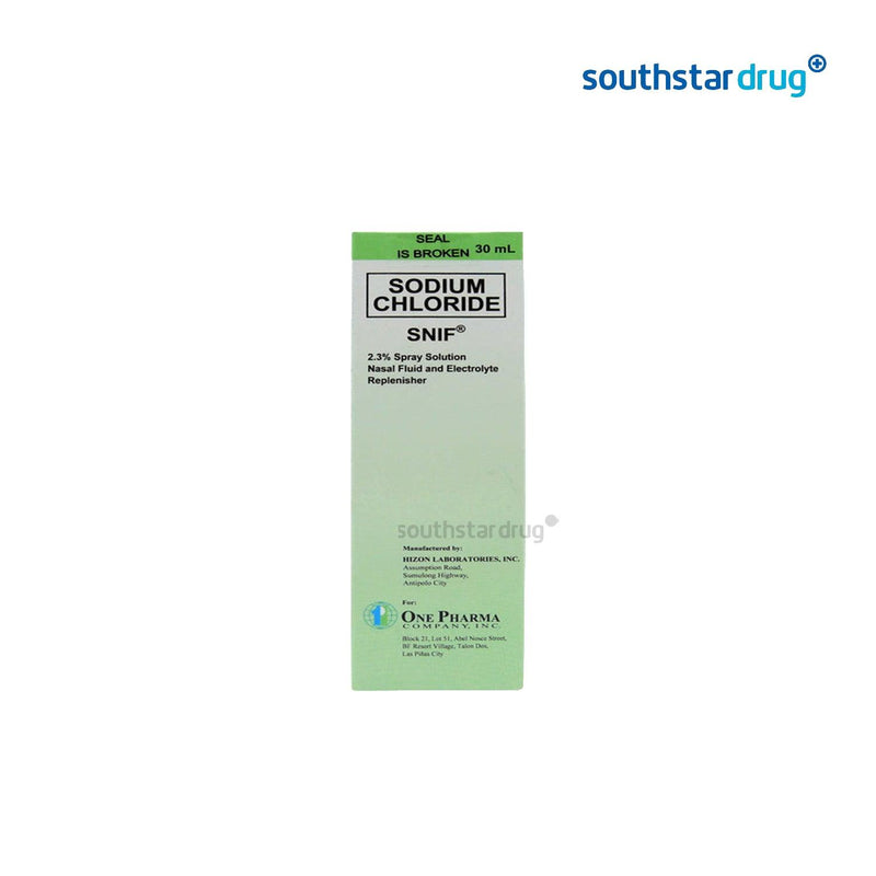 Rx: Snif 2.3 % 30 ml Spray Solution - Southstar Drug