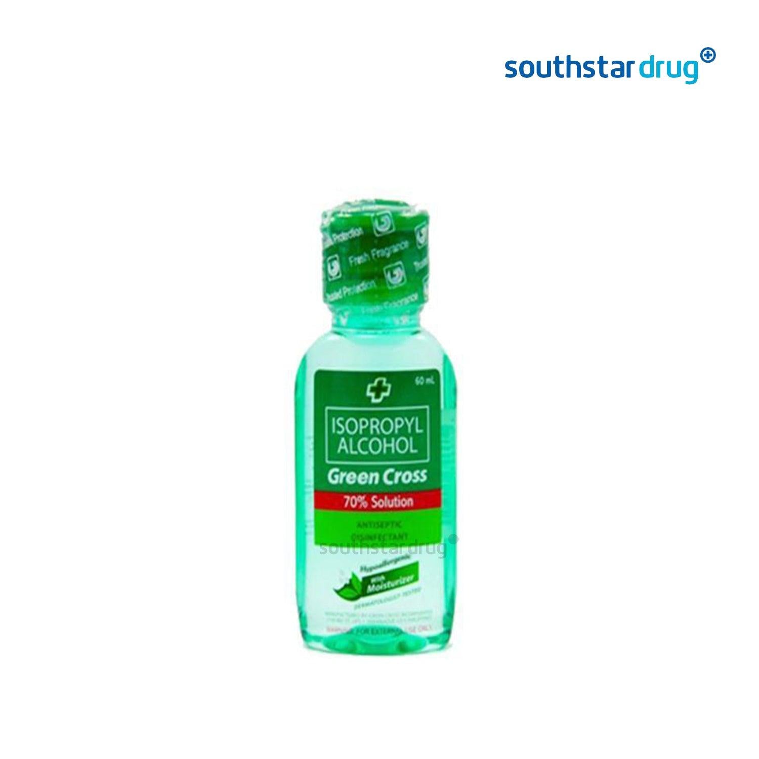 Green Cross Alcohol with Moisturizer 70% 60ml - Southstar Drug