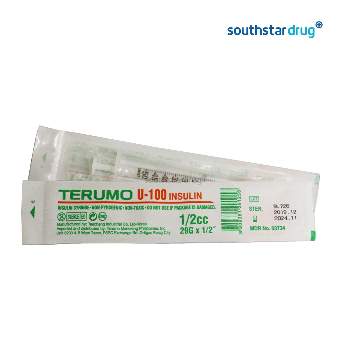 Terumo Disposable Insulin Syrnge With Needle 29 g 0.5ml - Southstar Drug