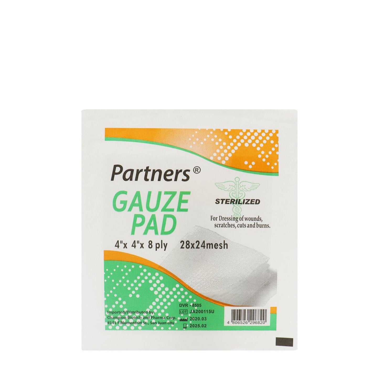 Partners Gauze Pads Sterile 4 x 4 x 8 ply 10pcs - Southstar Drug