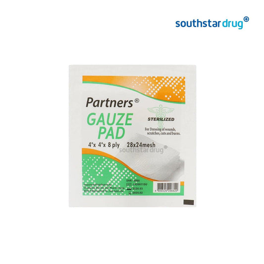 Partners Gauze Pads Sterile 4 x 4 x 8 ply 10pcs - Southstar Drug