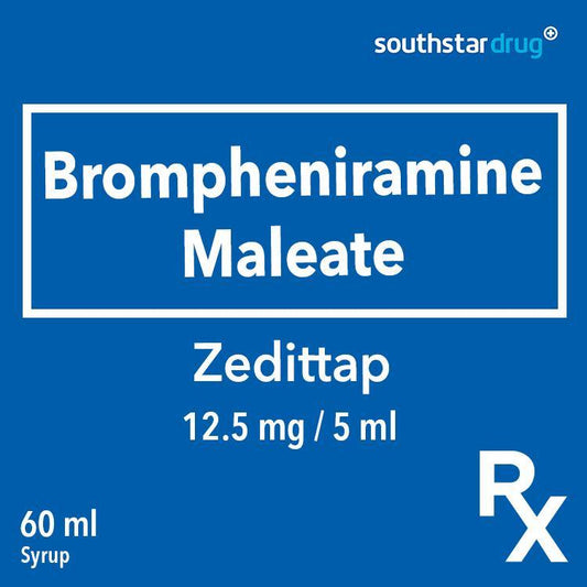 Rx: Zedittap 12.5mg / 5ml 60ml Syrup - Southstar Drug