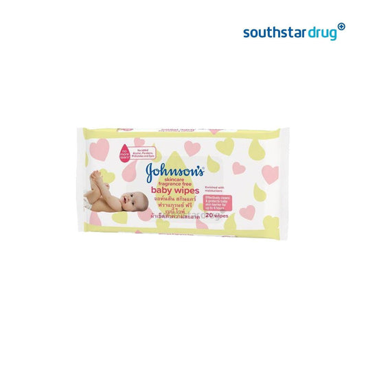 Johnson's Baby Wipes Skin Care Fragrance Free - 20s - Southstar Drug