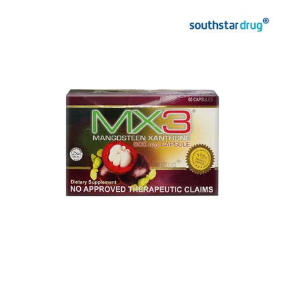 MX3 Mangosteen 500mg Capsule - 30s - Southstar Drug