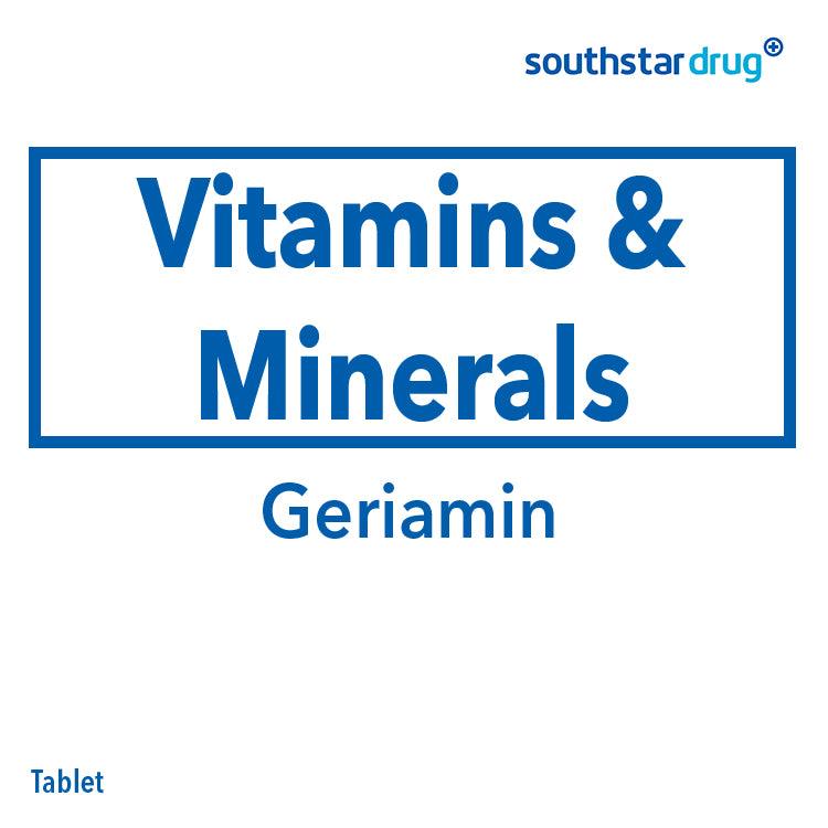 Geriamin Tablet - 20s - Southstar Drug