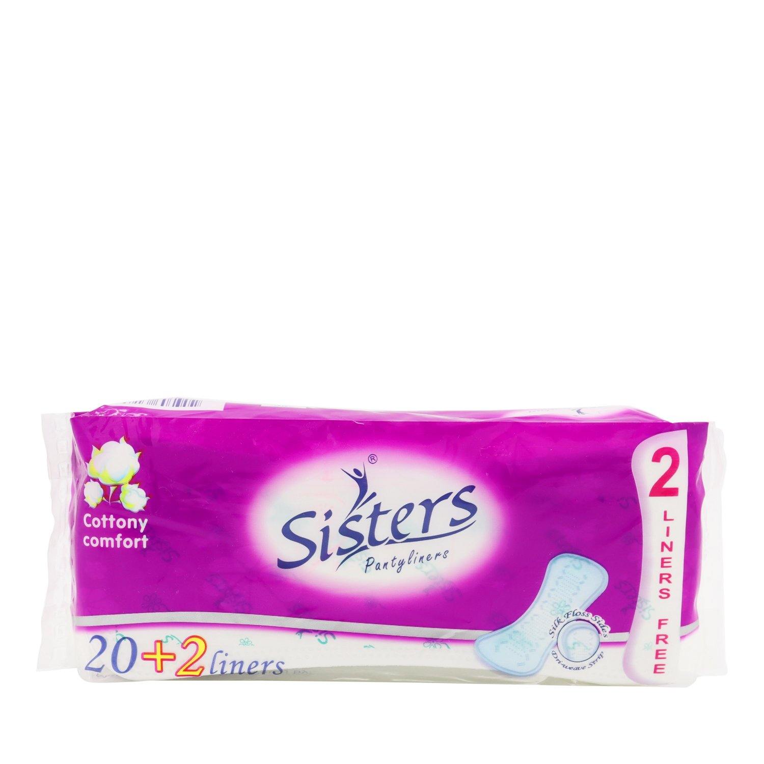 Sisters Silk Floss Sides Panty Liner - 22s - Southstar Drug