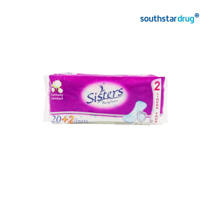 Sisters Silk Floss Sides Panty Liner - 22s - Southstar Drug