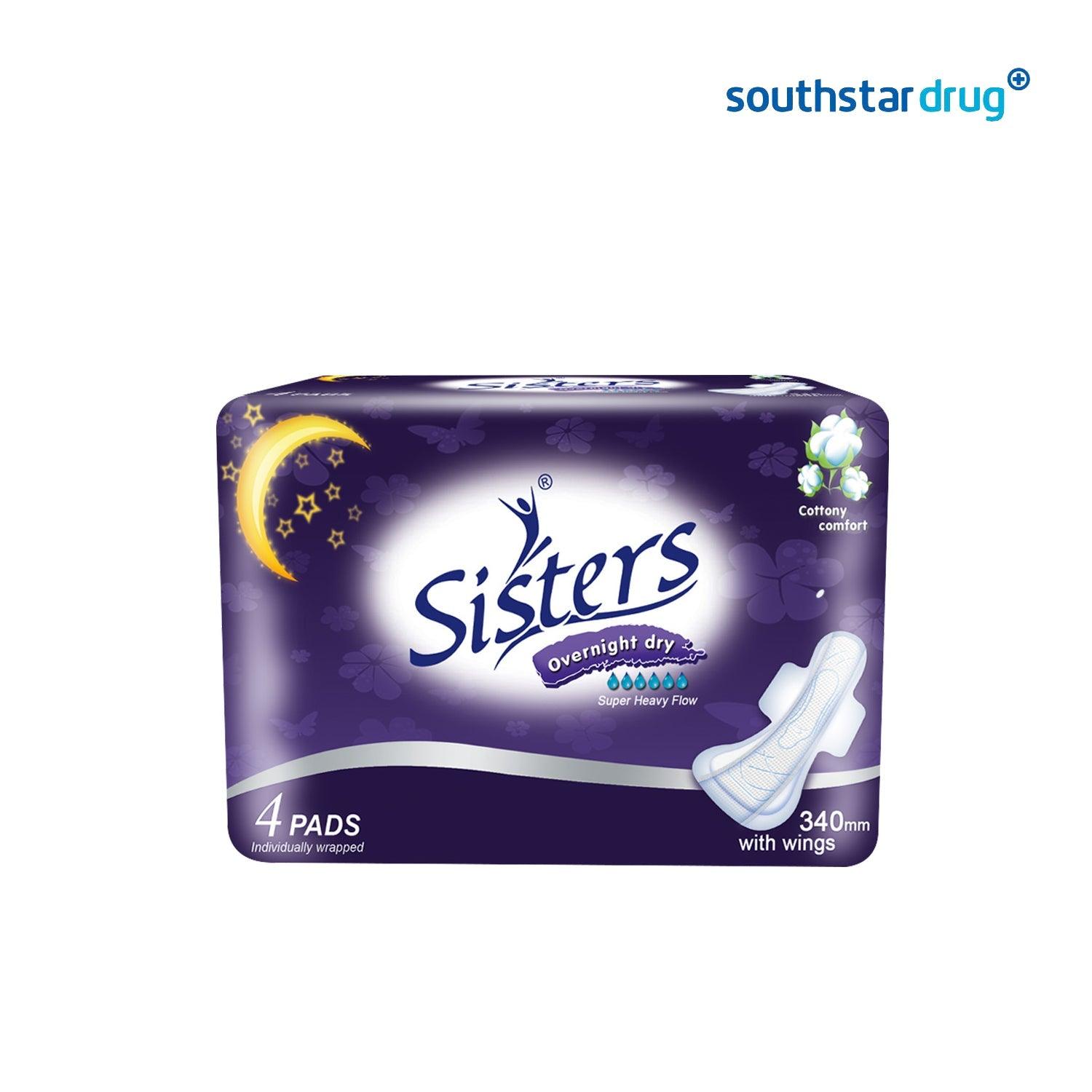 Sisters Napkin Overnight - 4s - Southstar Drug