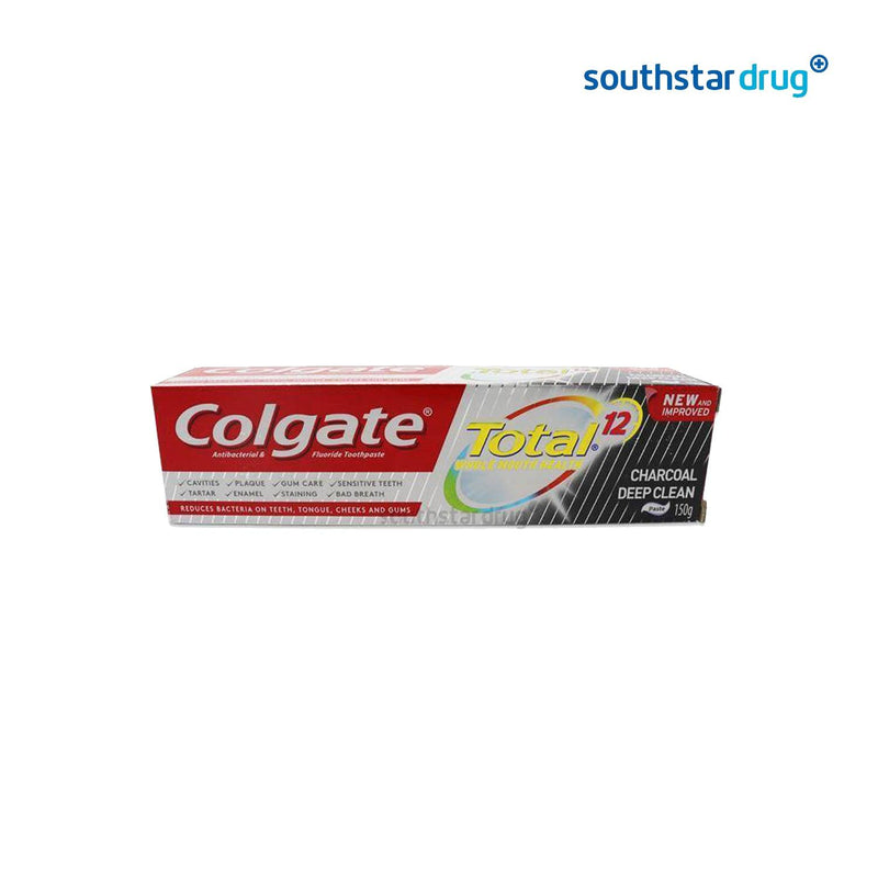 Colgate Tooth Paste Total 12 Charcoal Deep Clean 150 g - Southstar Drug