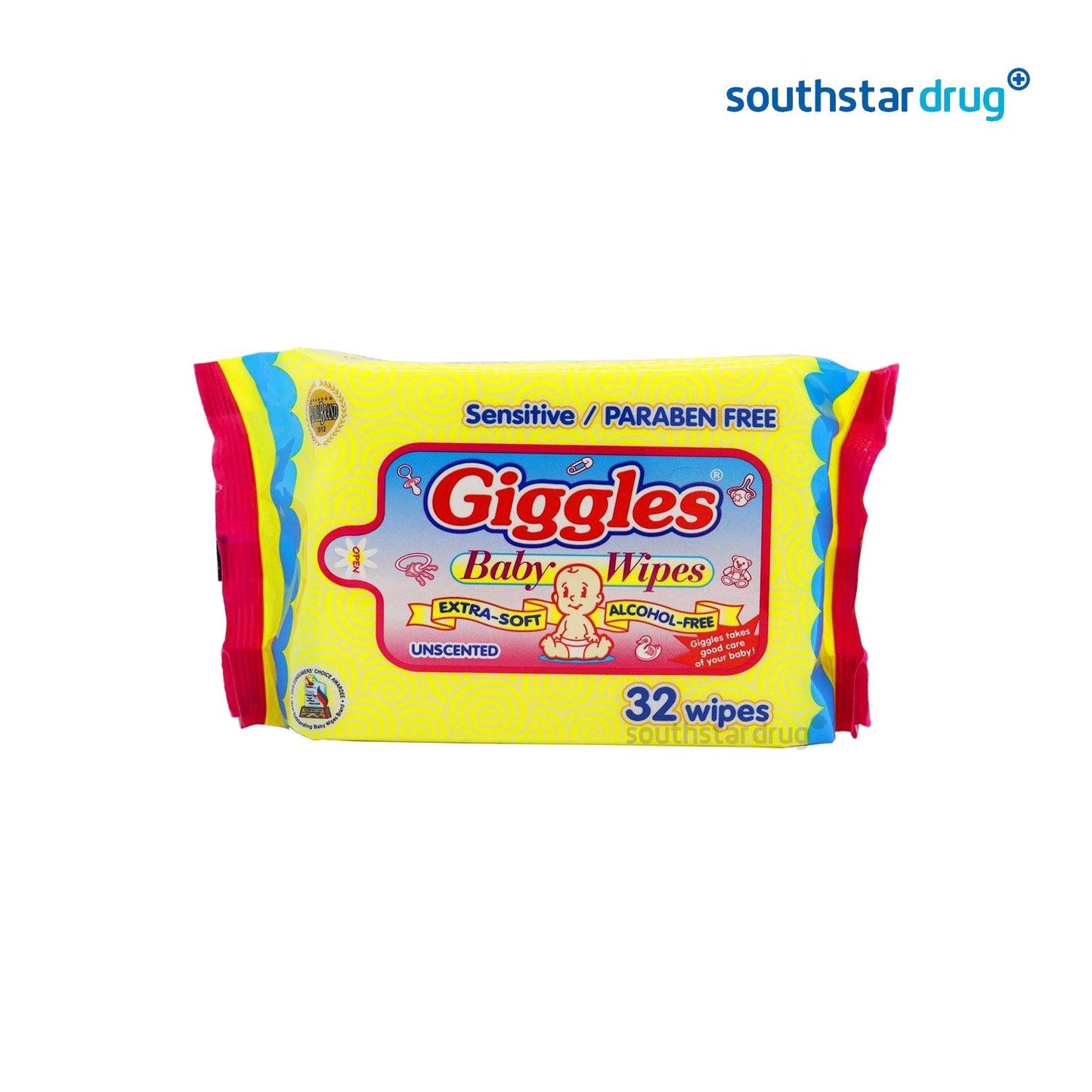 Giggles Unscented Baby Wipes - 32s - Southstar Drug