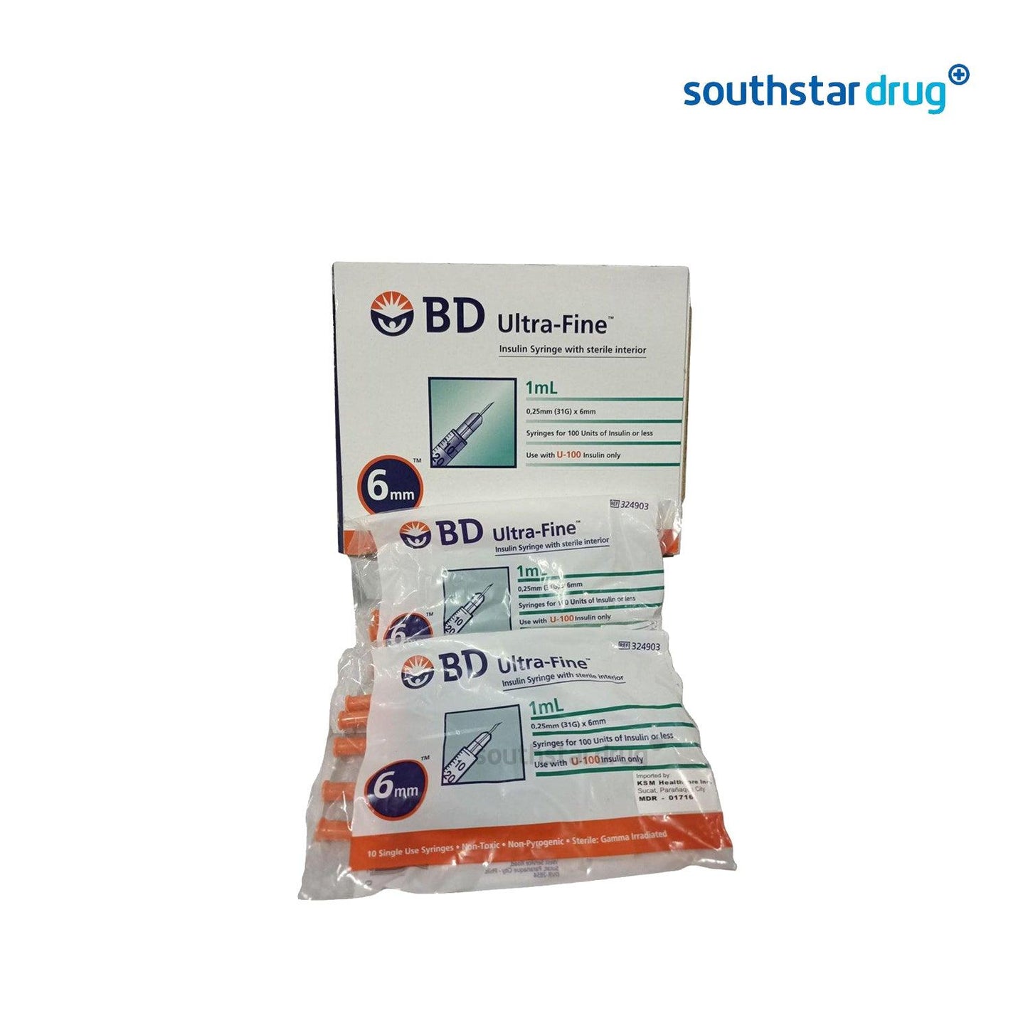 BD Insulin Syringe Ultra Fine 1ml - Southstar Drug