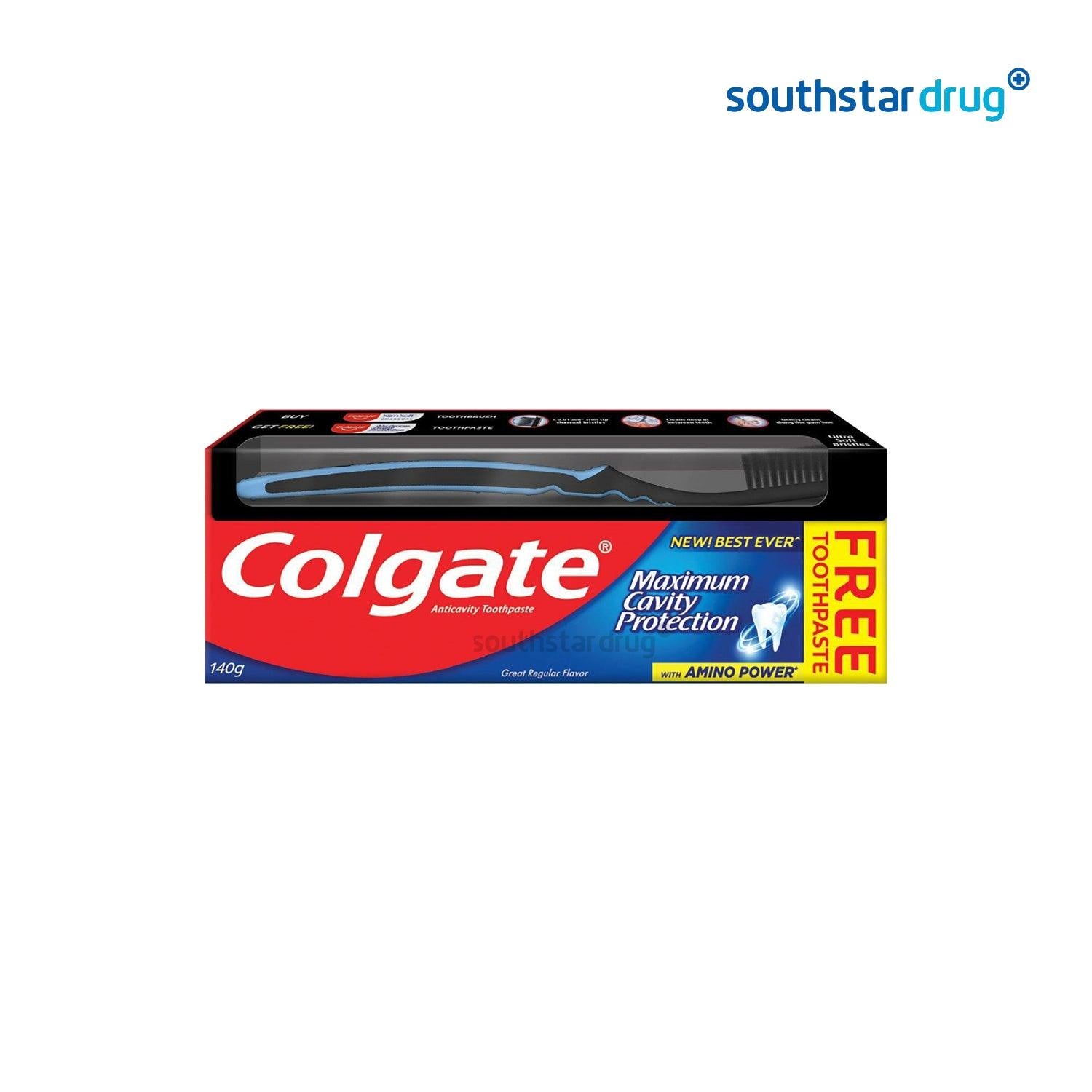 Colgate Slim Soft Charcoal Toothbrush with Toothpaste 140 g - Southstar Drug