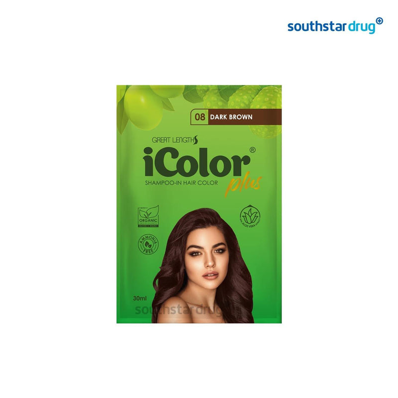 iColor Hair Dye Shampoo Dark Brown 30ml - Southstar Drug