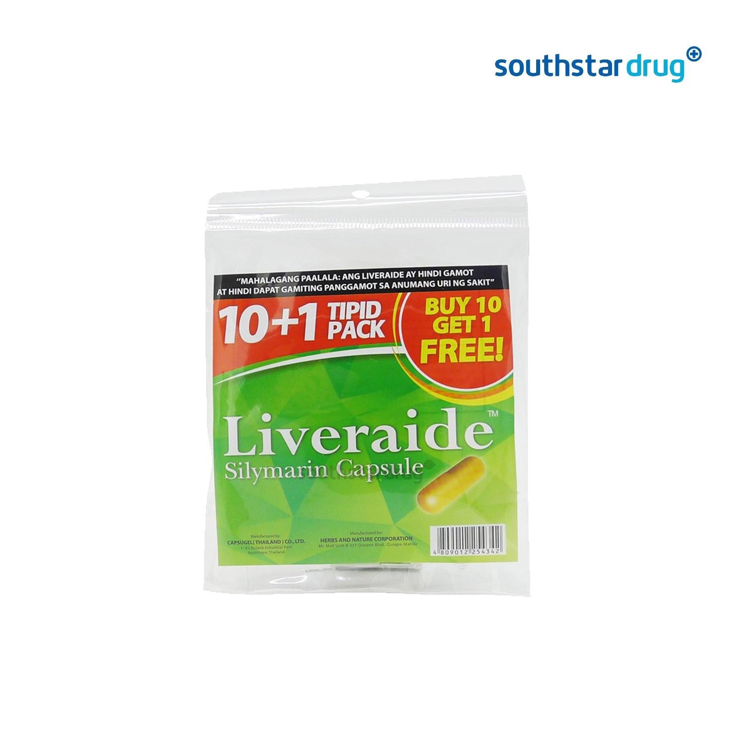 Liveraide 10+1 Capsule - Southstar Drug