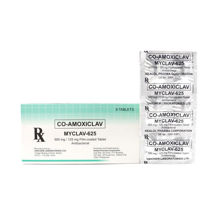 Rx: Myclav - 625 500mg / 125mg Tablet - Southstar Drug