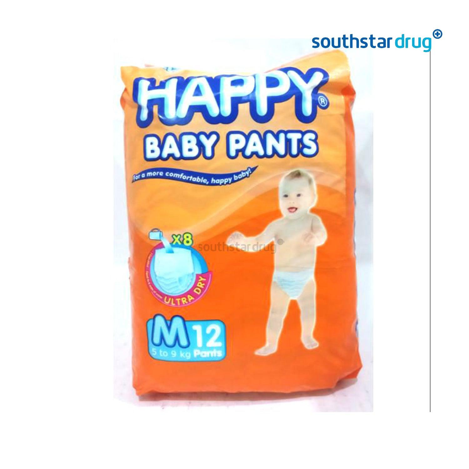 Happy Medium Pants Ultra Dry Baby Diaper -12s - Southstar Drug