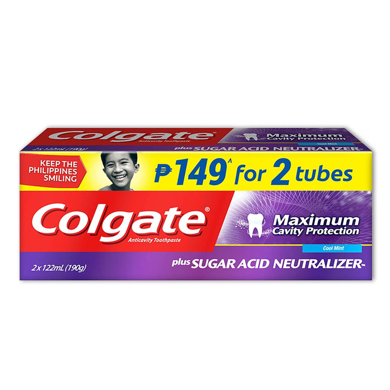 Colgate plus Sugar Acid Neutralizer Buy 2 for ₱149 Toothpaste 2 x 122ml - Southstar Drug