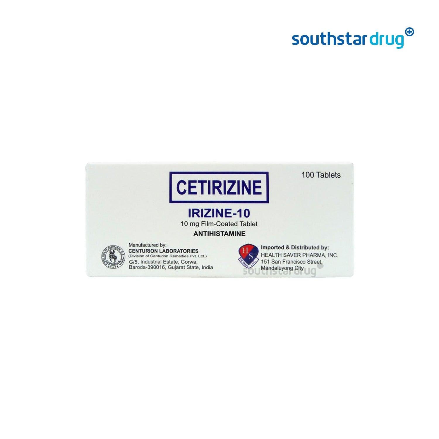 Irizine 10mg Tablet - 20s - Southstar Drug