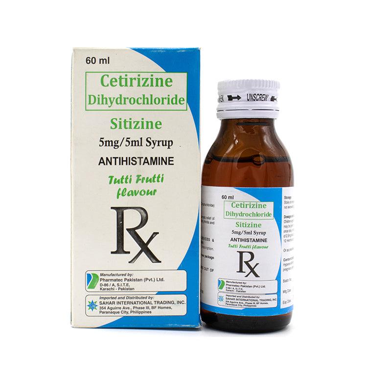 Rx: Sitizine 5mg / 5ml 60ml Syrup - Southstar Drug