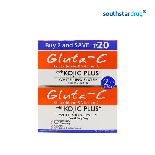 Gluta C Kojic Plus Soap 60 g - 2s - Southstar Drug