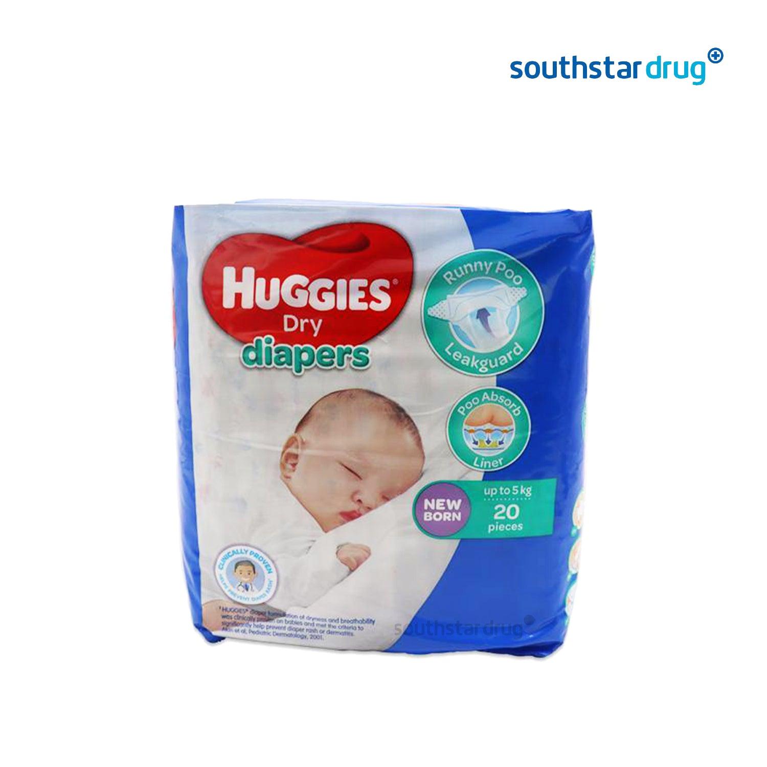 Huggies Dry New Born Diaper - 20s - Southstar Drug