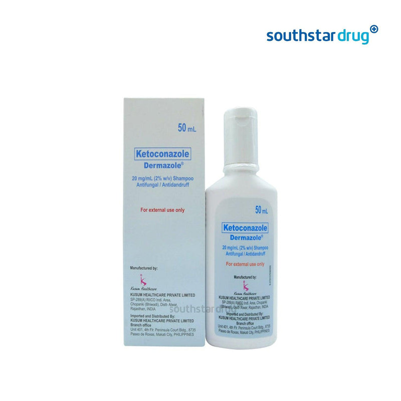 Dermazole 20mg/ml Shampoo 50ml - Southstar Drug