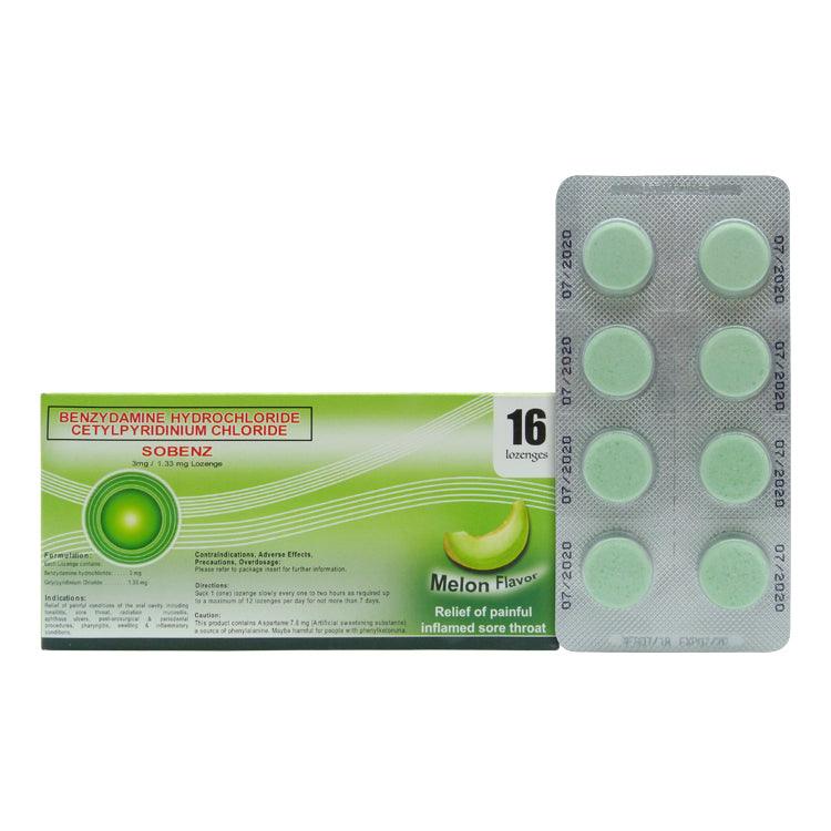 Sobenz 3 mg / 1.33 mg Lozenges - 16s - Southstar Drug