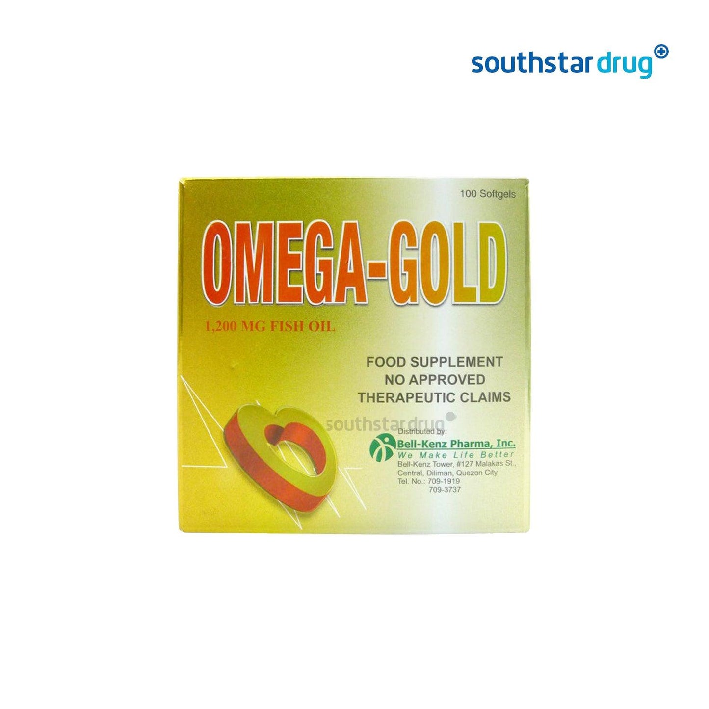 Omega-Gold 1200mg Softgel - 20s - Southstar Drug