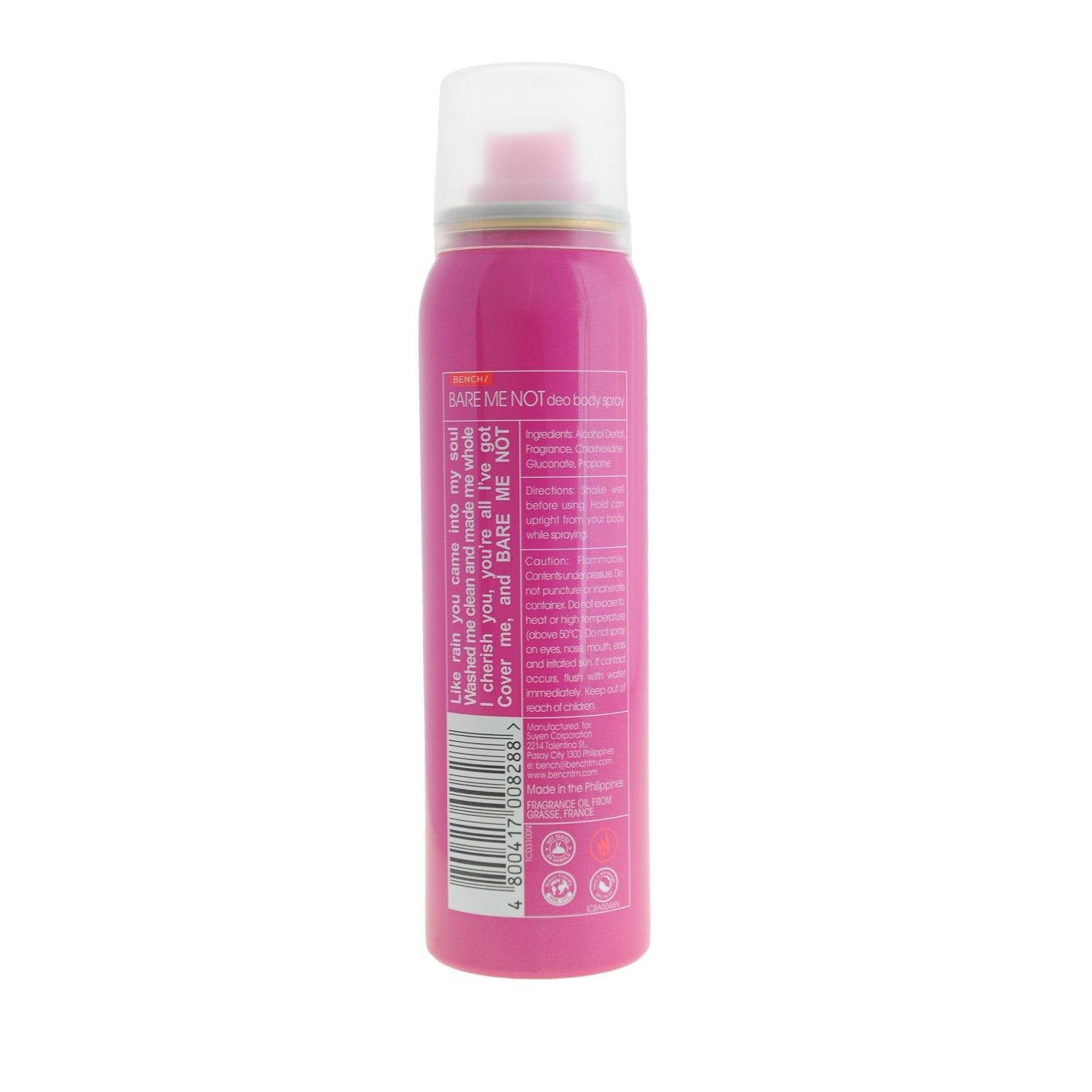 Bench Bare Me Not Body Spray 100ml - Southstar Drug