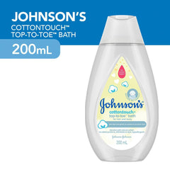 Johnson's Baby Liquid Bath Cotton Touch Top to toe 200 ml - Southstar Drug