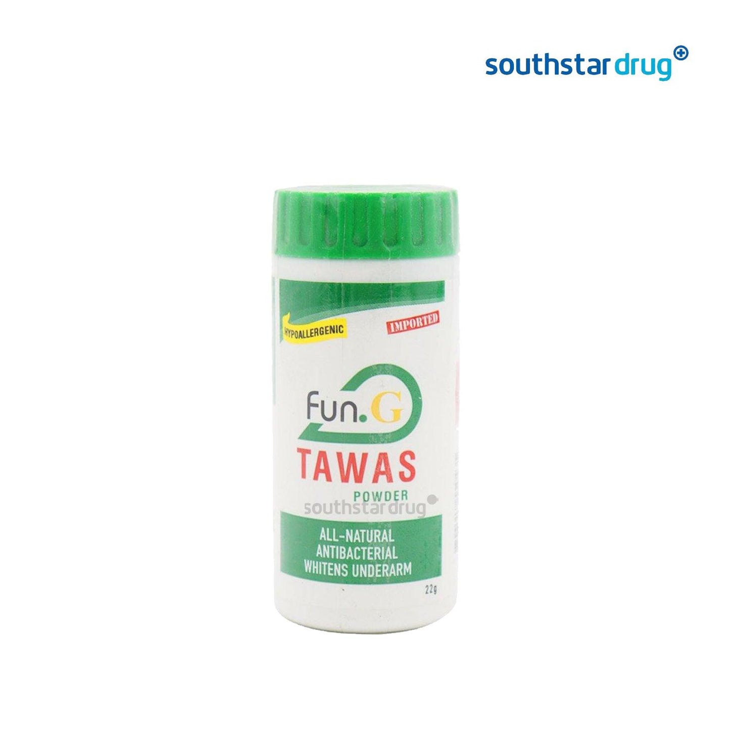 Fun G Antibacterial Deodorant Tawas Powder 22 g - Southstar Drug