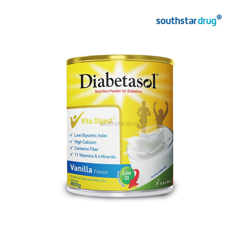 Diabetasol Nutrition Powder Vanilla 800g - Southstar Drug