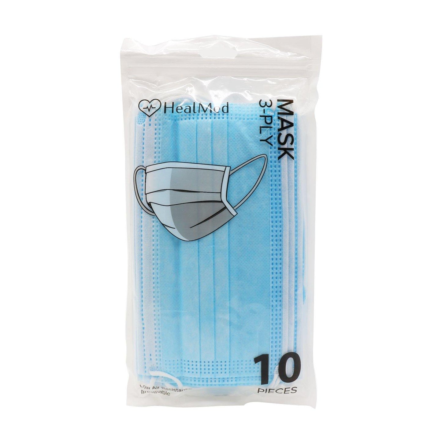 Healmed 3 Ply Surgical Face Mask - 10s - Southstar Drug