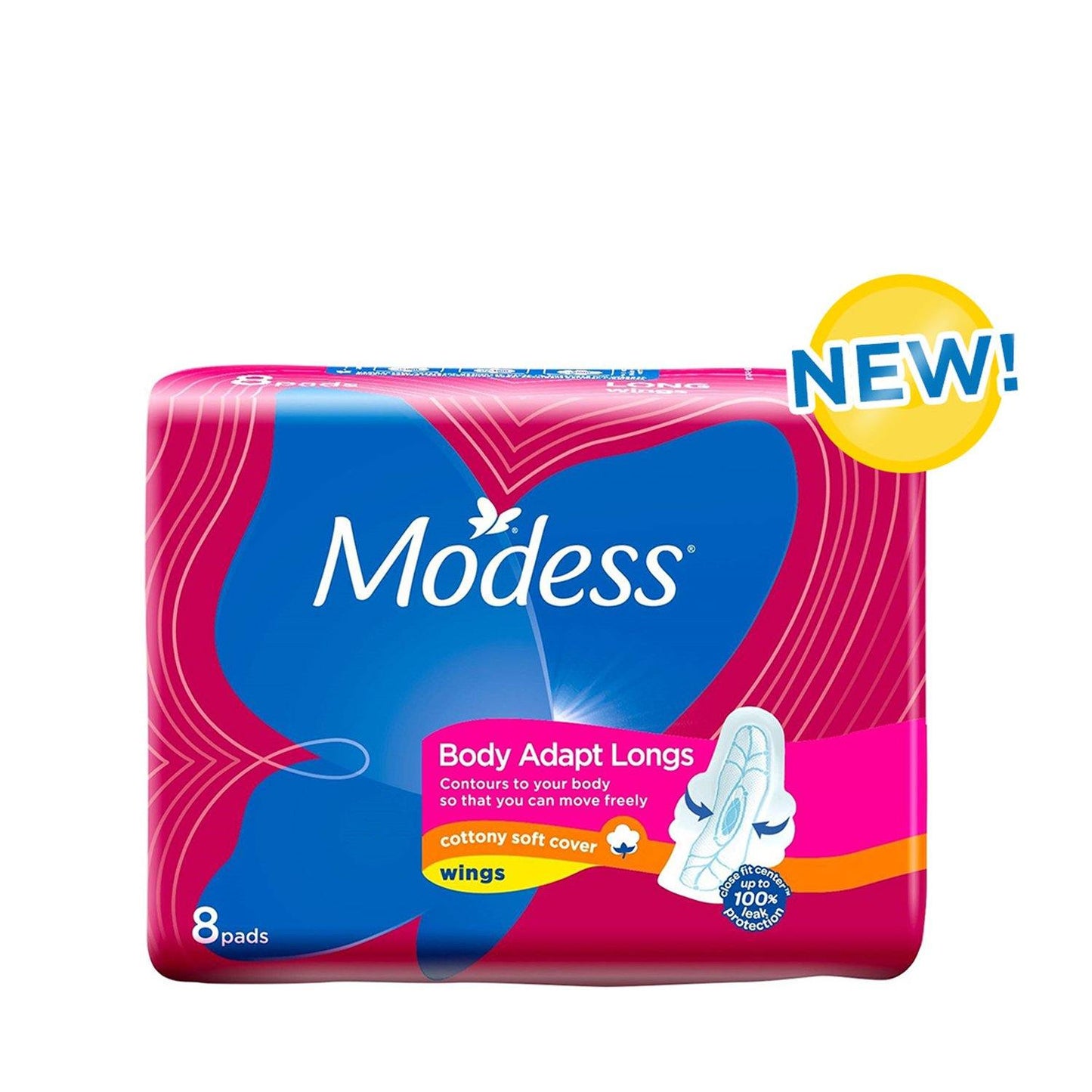 Modess Body Adapt Longs With Wings Napkin - 8s - Southstar Drug