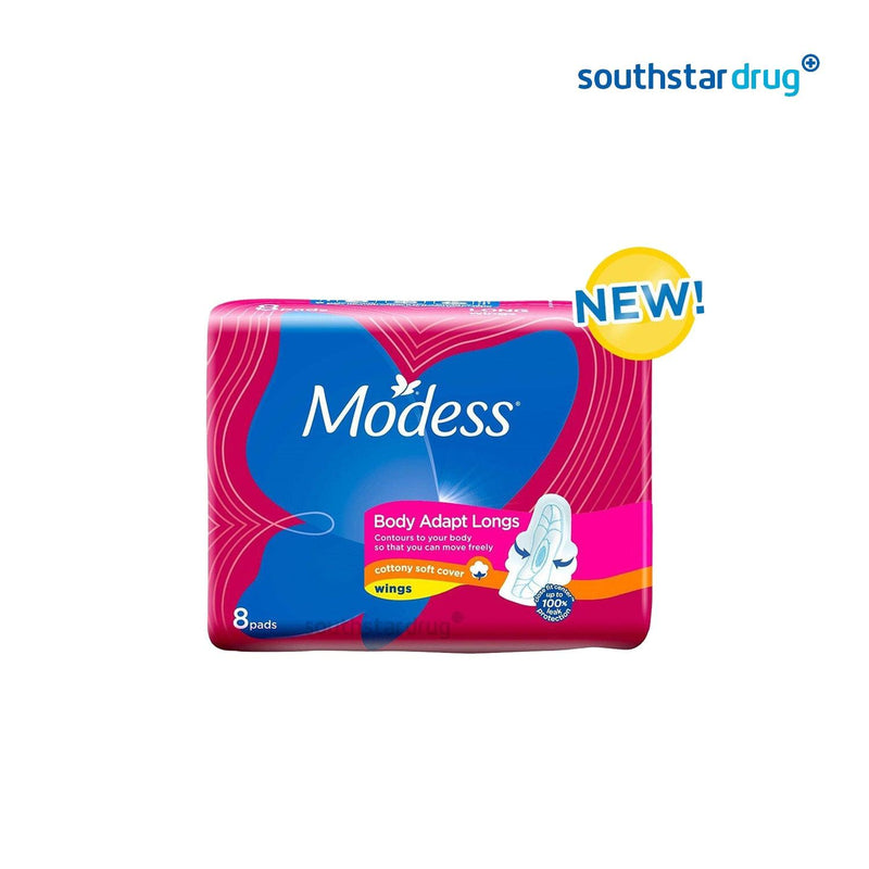 Modess Body Adapt Longs With Wings Napkin - 8s - Southstar Drug