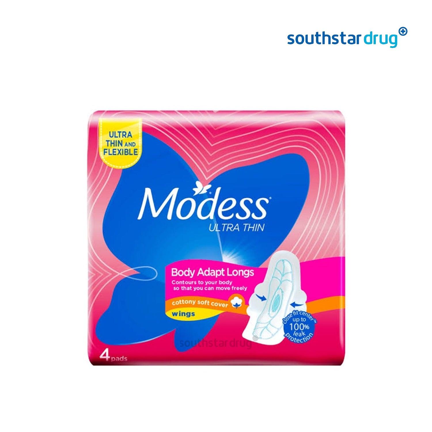 Modess Ultra Thin Body Adapt Longs With Wings - Southstar Drug