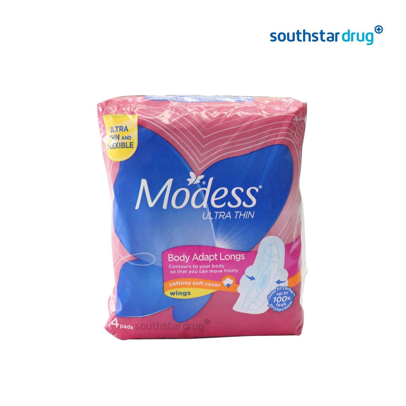 Modess Ultra Thin Body Adapt Longs With Wings - Southstar Drug