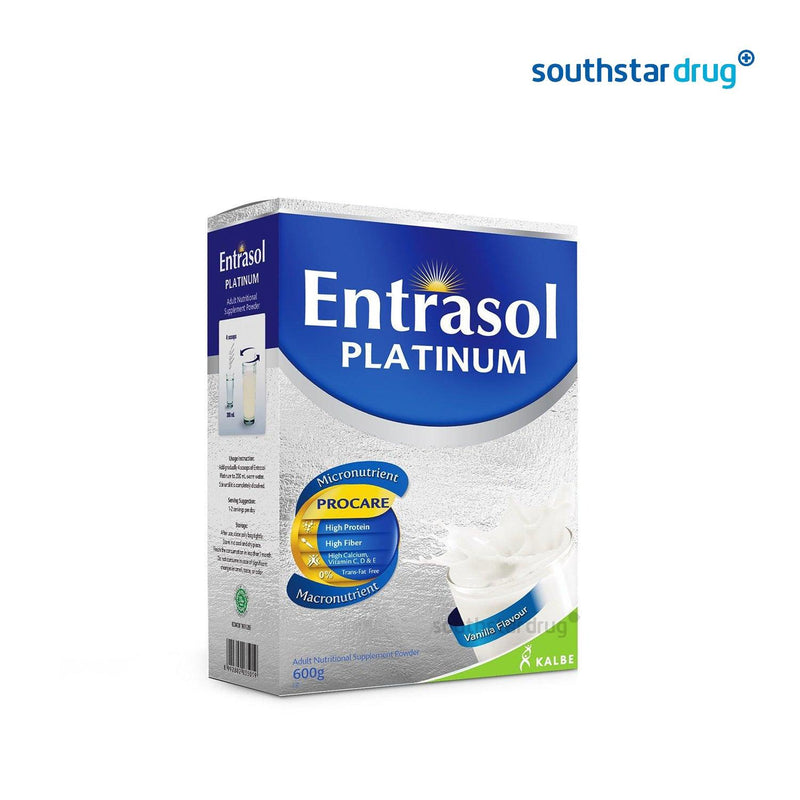 Entrasol Platinum Vanilla Powder 600g - Southstar Drug