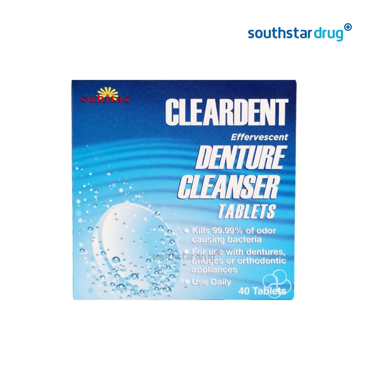 Cleardent Effervescent Denture Cleanser Tablet - 40s - Southstar Drug